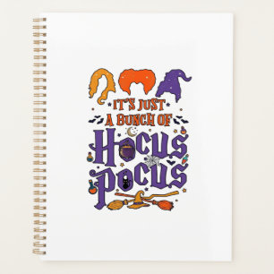 Hocus Pocus Halloween Witches Cauldron Broom Cat M Planner