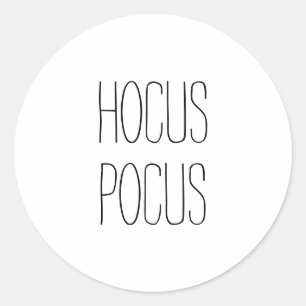 Hocus Pocus handwritten typography cute Halloween  Classic Round Sticker