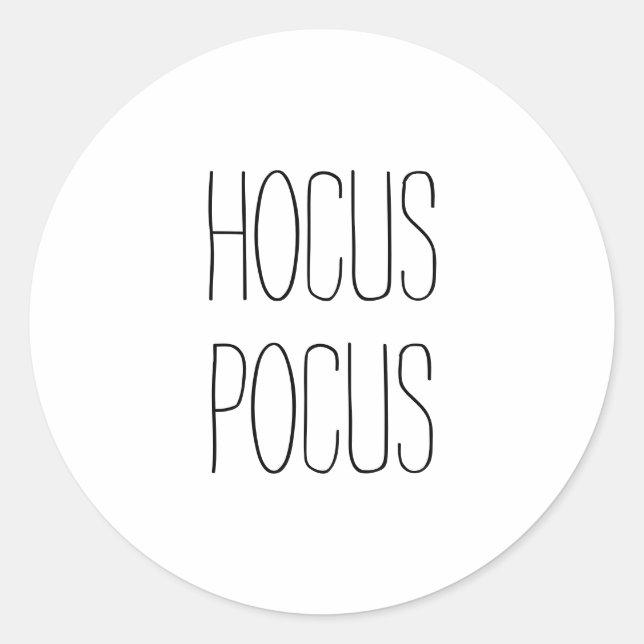 Hocus Pocus handwritten typography cute Halloween  Classic Round Sticker (Front)