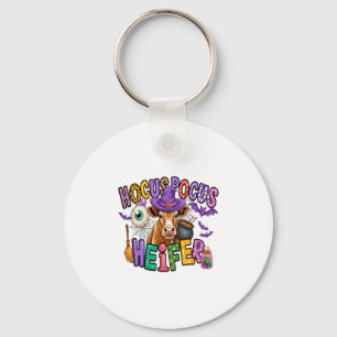 Hocus Pocus Heifer Halloween Cow Key Ring