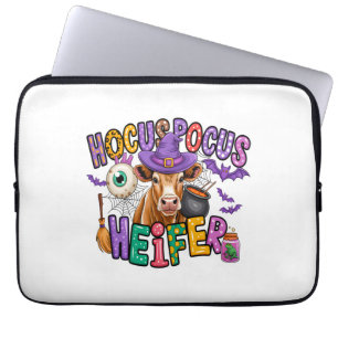 Hocus Pocus Heifer Halloween Cow Laptop Sleeve