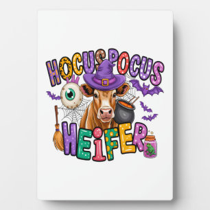 Hocus Pocus Heifer Halloween Cow Plaque