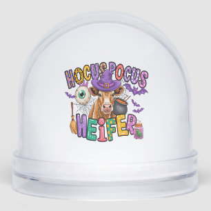 Hocus Pocus Heifer Halloween Cow Snowglobe