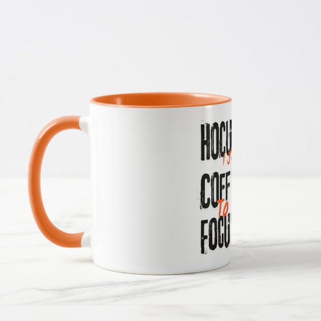 Hocus Pocus I just need Coffee to focus Halloween  Mug (Left)