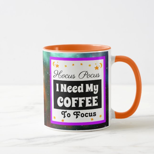 Hocus Pocus I need my Coffee to Focus Stars Mug (Right)