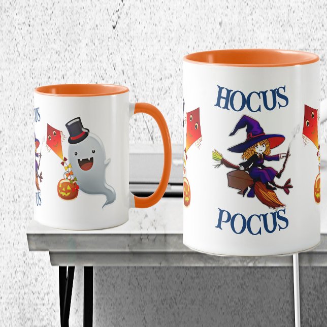 Hocus Pocus Magic Broom Witch Boo Halloween Party Mug (Hocus Pocus Witch Mug)