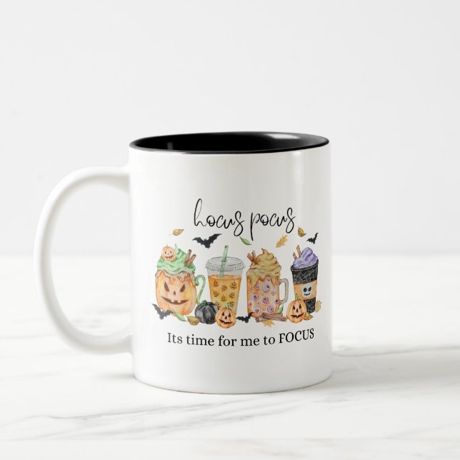 HOCUS POCUS MODERN HALLOWEEN  Two-Tone COFFEE MUG (Left)