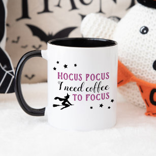 Hocus Pocus Modern Purple and Black Halloween Mug