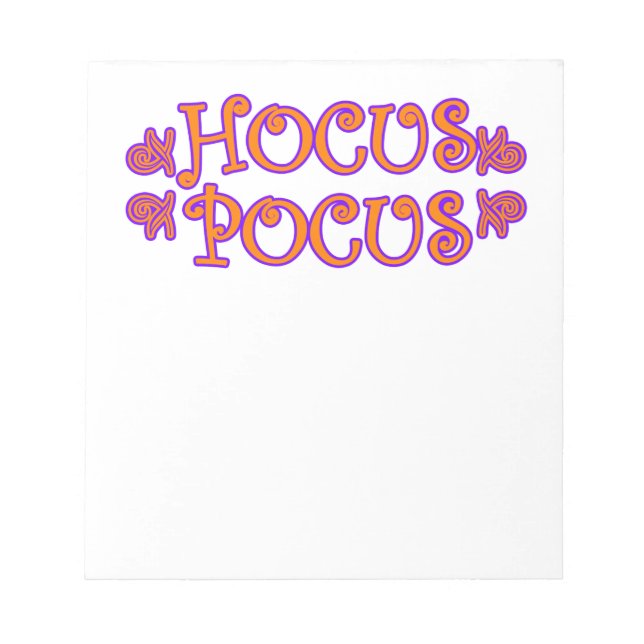 Hocus Pocus Notepad (Front)