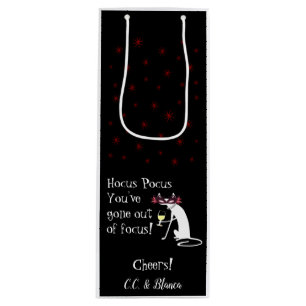 Hocus Pocus Out of Focus Halloween Wine Quote Wine Gift Bag