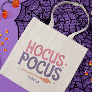 Hocus Pocus Pink Purple Halloween Personalised Tote Bag