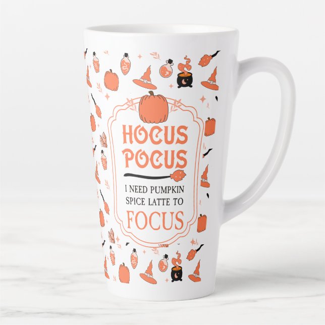 Hocus Pocus Pumpkin Spice Latte To Focus Fall Latte Mug (Right)
