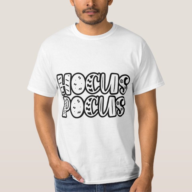 Hocus Pocus Retro Typography T-Shirt - Minimalist  (Front)
