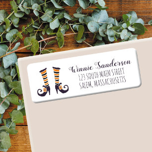 Hocus Pocus Return Address Labels, Witch Shoes