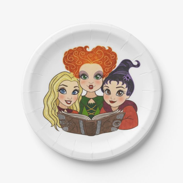 Hocus pocus Sisters Paper Plate (Front)