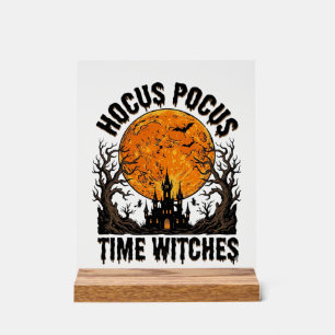 Hocus Pocus Time Witches Vintage Halloween Shirt D Acrylic Sign