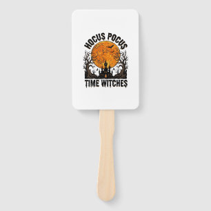 Hocus Pocus Time Witches Vintage Halloween Shirt D Hand Fan