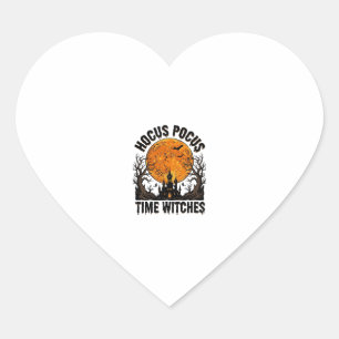 Hocus Pocus Time Witches Vintage Halloween Shirt D Heart Sticker