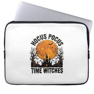 Hocus Pocus Time Witches Vintage Halloween Shirt D Laptop Sleeve