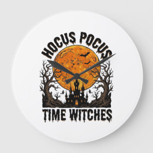Hocus Pocus Time Witches Vintage Halloween Shirt D Large Clock