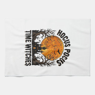 Hocus Pocus Time Witches Vintage Halloween Shirt D Tea Towel