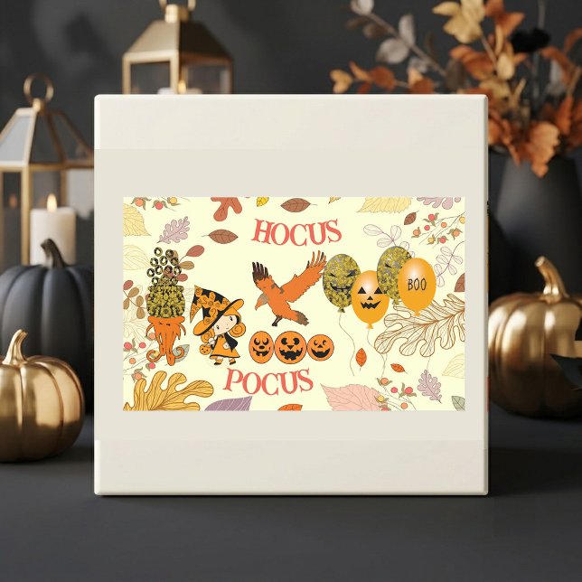 Hocus Pocus Wandering Witch Raven Balloon Jack Rectangular Sticker (Hocus Pocus Wandering Witch Raven Balloon Jack Rectangular Sticker)