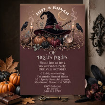 Hocus Pocus Whimsical Hat Wicked Witch Spell Party