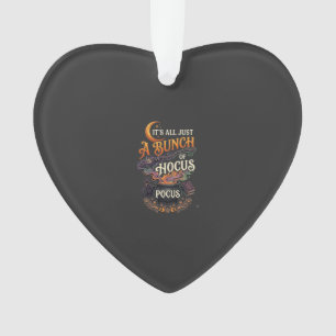Hocus Pocus Witch Broom Black Cat Magic Cauldron H Ornament