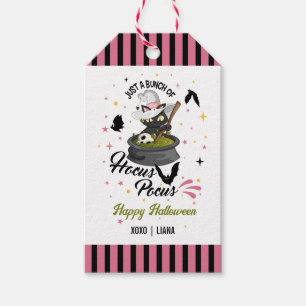 Hocus Pocus Witch Cat Happy Halloween Gift Tags