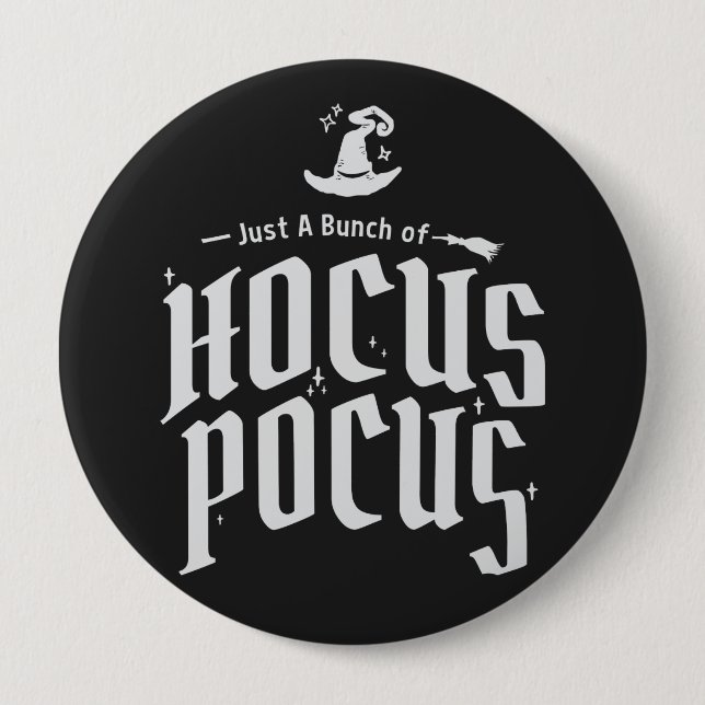 Hocus Pocus Witch Funny Halloween 10 Cm Round Badge (Front)