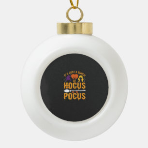 Hocus Pocus Witch Halloween Vector Design Ceramic Ball Christmas Ornament