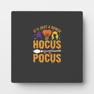 Hocus Pocus Witch Halloween Vector Design Plaque