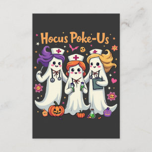 Hocus-Poke Us Nursing Spooky Halloween Ghost  Enclosure Card