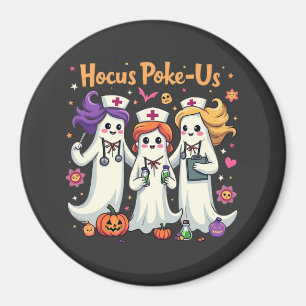 Hocus-Poke Us Nursing Spooky Halloween Ghost  Magnet