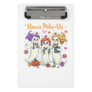 Hocus-Poke Us Nursing Spooky Halloween Ghost  Mini Clipboard