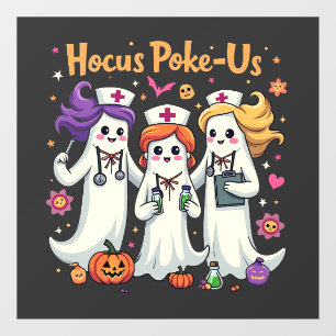 Hocus-Poke Us Nursing Spooky Halloween Ghost Window Cling