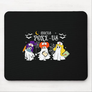 Hocus Poke-us Witch Nurse Halloween Medical Lab Te Mouse Mat