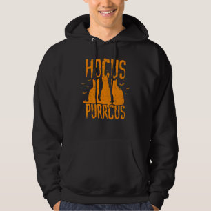 Hocus Purrcus Pocus Halloween Witch Cats Parody Hoodie