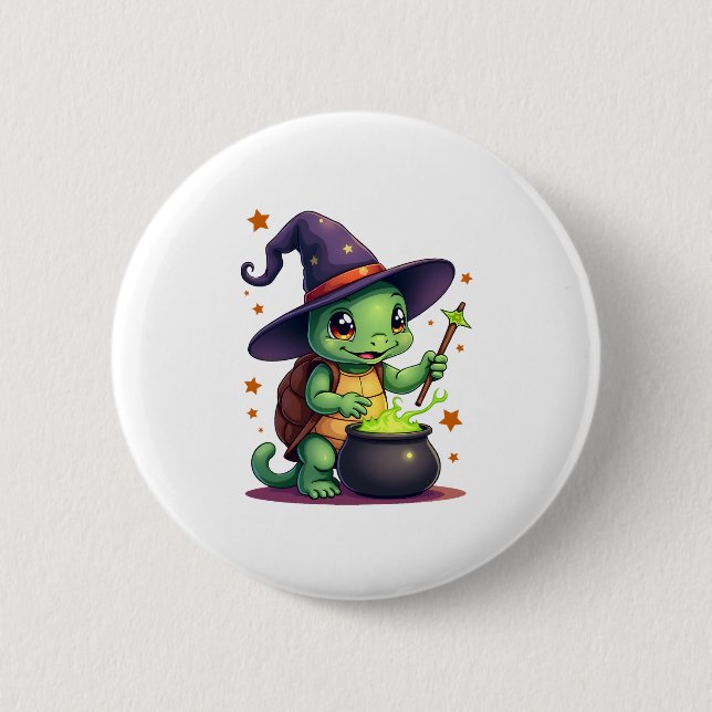 Hocus Shellcus Turtle 6 Cm Round Badge (Front)