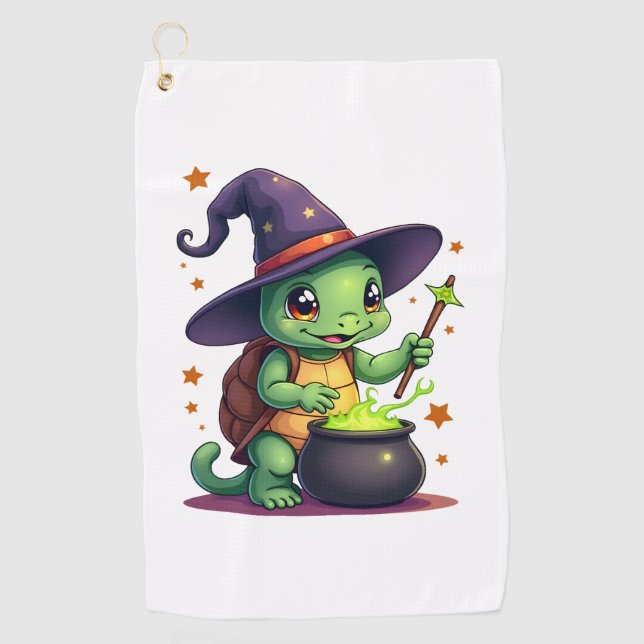 Hocus Shellcus Turtle Golf Towel (Front)