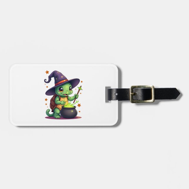 Hocus Shellcus Turtle Luggage Tag (Front Horizontal)