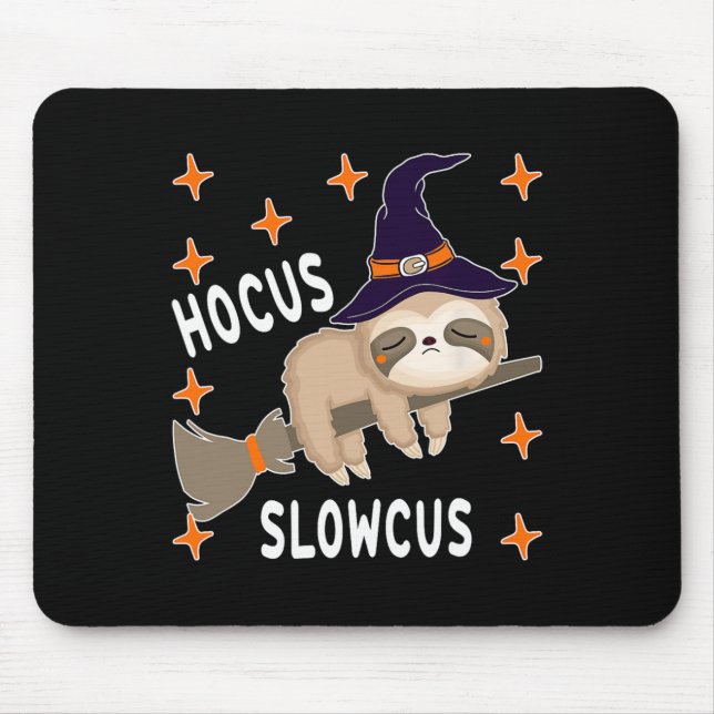 Hocus Slowcus Cute Funny Sloth Halloween Costume G Mouse Mat (Front)
