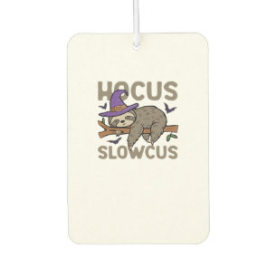 Hocus Slowcus Funny Halloween Sloth Classic T-Shir Car Air Freshener