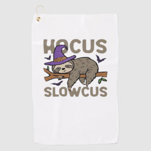 Hocus Slowcus Funny Halloween Sloth Classic T-Shir Golf Towel