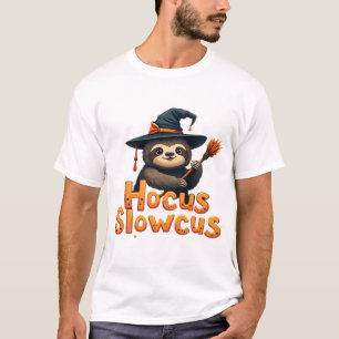 Hocus Slowcus Sloth lovers Halloween costume tee E