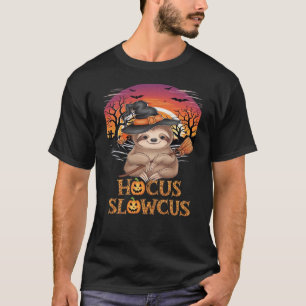 Hocus Slowcus Sloth lovers Halloween costume tee E