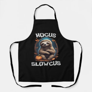 Hocus Slowcus Sloth lovers Halloween costume tee E Apron