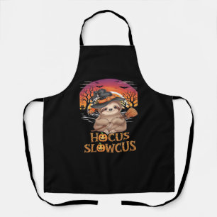 Hocus Slowcus Sloth lovers Halloween costume tee E Apron