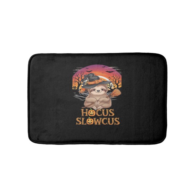 Hocus Slowcus Sloth lovers Halloween costume tee E Bath Mat (Front)