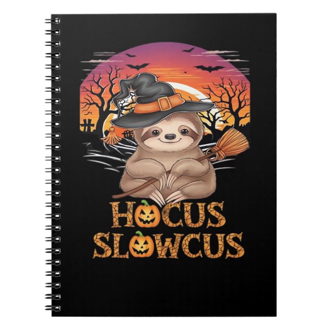 Hocus Slowcus Sloth lovers Halloween costume tee E Notebook (Front)
